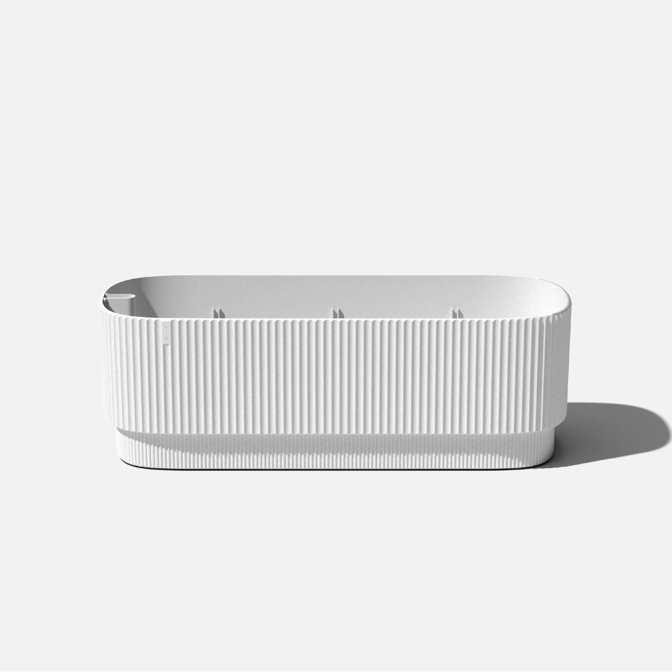 Veradek Demi Series White Garden Bed 42" Self-Watering Planter