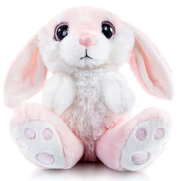 My OLi Bunny Rabbit Stuffed Animal Plush Bunny 8.5"" Easter Stuffed Bunny with Floppy Ear Plush Rabbit Bedtime Friend Plush Toy Gifts for Girls Boys Kids Pink