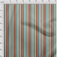 thumbnail image 2 of oneOone Polyester Lycra Fabric Multicolor Stripe Printed Fabric 1 Yard 56 Inch Wide, 2 of 3