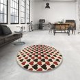 thumbnail image 4 of Ahgly Company Tapis de Zone Rond Lavable en Machine Intérieur Transitionnel Pêche Orange Profond, 3 Pieds Rond, 4 of 7