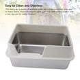 thumbnail image 4 of Cat Litter Box with High Enclosed Side,Stainless Steel Litter Box Stainless Steel Litter Box Enclosed Stainless Steel Large Cat Litter Box XL Litter Box for Multiple Cats, 4 of 7
