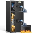 thumbnail image 1 of 6.5 Cub Extra Large Home Safe Box Fireproof Waterproof, Biometric Safe with Backlit Touch Keypad & Drop Slot, Money Box for Business Home, 1 of 8