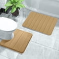 thumbnail image 4 of Bathroom Rugs and Mats Sets,Foam Bath Mat Set Bathroom Rugs Practical for 2 Pcs Toilet Mats Soft Comfortable Water Absorption Non-Slip Thick Machine Washable Easier to Dry Dark, 4 of 8