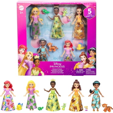 Princesses Disney – Coffret – 5 poupées et 5 fig. – Princesses et amis
