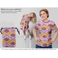 thumbnail image 5 of oneOone Viscose Jersey Purple Fabric Check Sewing Craft Projects Fabric Prints By Yard 60 Inch Wide, 5 of 5