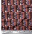 thumbnail image 1 of Soimoi Poly Georgette Fabric Check & Leaves Artistic Decor Fabric Printed Yard 52 Inch Wide, 1 of 1