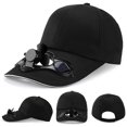 thumbnail image 3 of QualitChoice Fiber Solar Powered Fan Hat Durable Versatile Portable Convenient For All Activities Solar Fan Cap black, 3 of 6