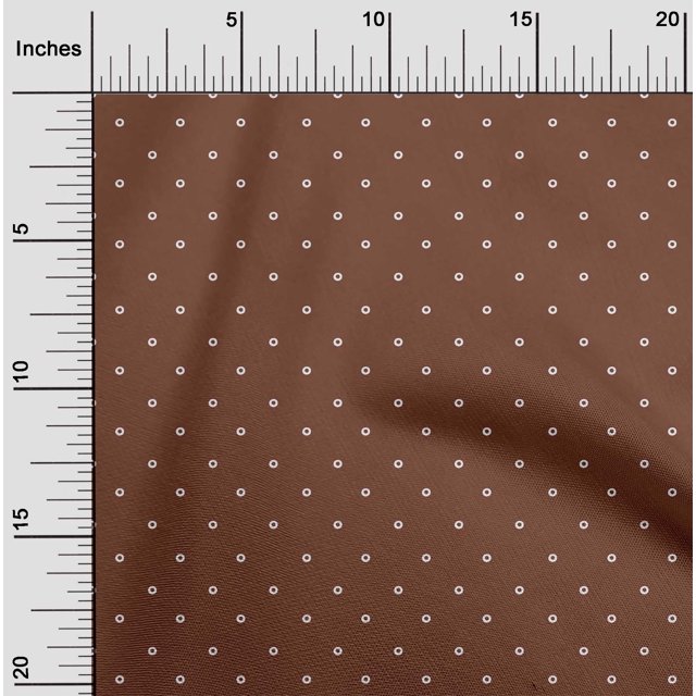 oneOone Georgette Viscose Fabric Circle Block Printed Craft Fabric BTY 42 Inch Wide