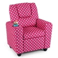 thumbnail image 1 of Costway Fauteuil Inclinable pour Enfants avec Porte-Gobelet avec Dossier et Repose-Pieds Réglables pour Garçons et Filles Rose+blanc, 1 of 10