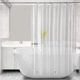thumbnail image 3 of YAOMOBB Quick-dry Plastic Shower Curtain Waterproof Clear Shower Curtain Liner Magnets Rustproof Grommets Quick Drying Plastic Liner Bathroom, 3 of 5