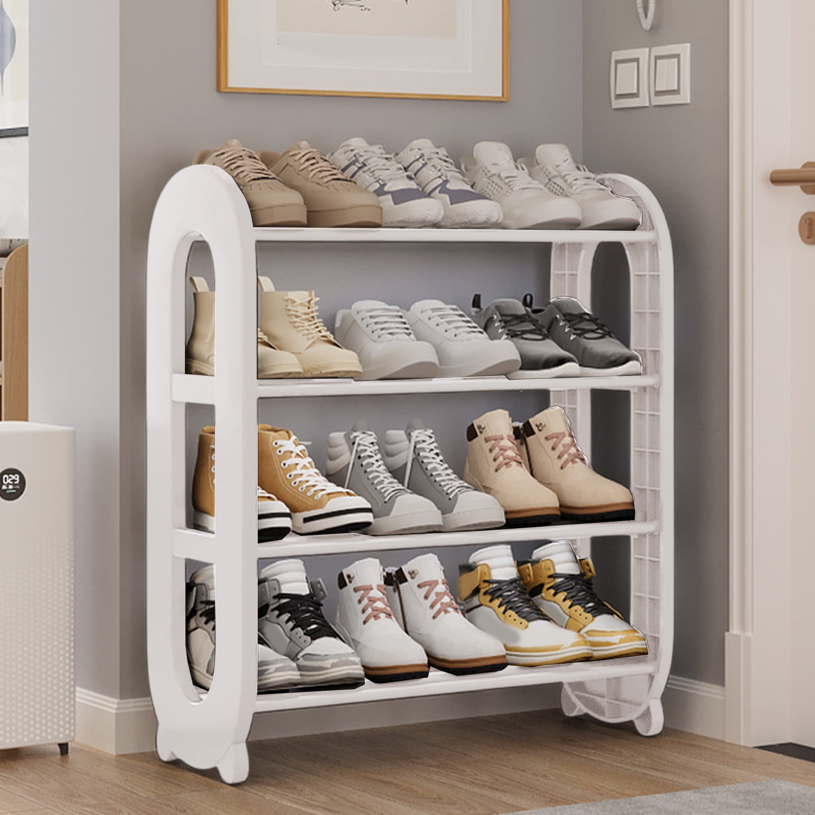 Tyidzon 4-Tier Shoe Organizer Shoes Rack for Closet Shoes Rack Organizer Entryway Shoe Holder Space Saving Shoes Rack for Closet, Entryway, Garage, Bedroom, Front Door