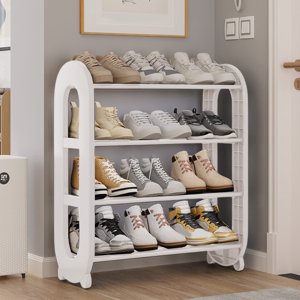 Tyidzon 4-Tier Chaussures Organisateur Rack de chaussures pour le placard Rack Organizer Entryway Porte-chaussures Space Sac de chaussures d'économie pour le placard, Entrée, Garage, Chambre, Porte d'entrée