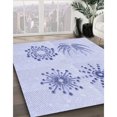 thumbnail image 3 of Ahgly Company Tapis de Zone Rectangulaire Transitionnel Lavande Bleu pour Intérieur, Lavable à la Machine, 6 Pieds x 9 Pieds, 3 of 7