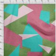thumbnail image 4 of oneOone Silk Tabby Green Fabric Geometric Abstract Random Shapes Fabric For Sewing Printed Craft Fabric By The Yard 42 Inch Wide, 4 of 4