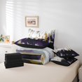 thumbnail image 4 of YST Modern Graffiti 7-Piece Comforter Set, Contemporary Style, Twin, Purple Gradient Brush Strokes, 4 of 4