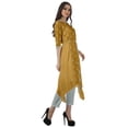 thumbnail image 3 of Moomaya Printed Kurti Kurta Pant Set Boat Neck WoMen's Asymmetric Ethnic Wear, 3 of 6