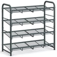 thumbnail image 1 of SONGMICS Stackable Shoe Rack, 4-Tier Shoe Storage Organizer, Hold up to 16 Pairs, Gray, 1 of 5