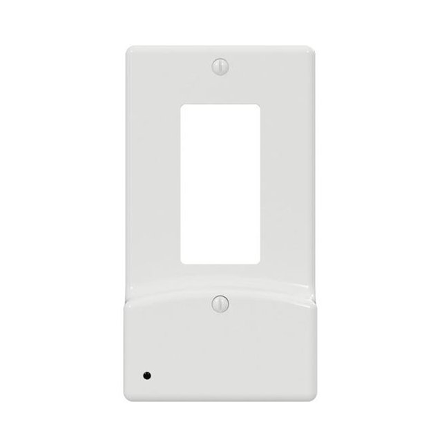 Westek 3002625 LumiCover White 1-Gang Plastic Rocker USB Nightlight Wall Plate