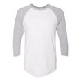 thumbnail image 1 of T-shirt Raglan à Manches Trois-Quarts 5050, XS, Gris Chiné, 1 of 1