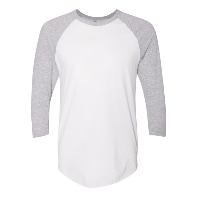 T-shirt Raglan à Manches Trois-Quarts 5050, XS, Gris Chiné