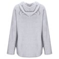 thumbnail image 4 of TIMIFIS Womens Hooded Button Collar Drawstring Hoodies Pullover Sweatshirts Casual Long Sleeve Tops Shirts with PocketsFall s, 4 of 6