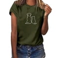 thumbnail image 3 of T-shirts Graphiques pour Femmes Mode Hauts pour Femmes Manches Courtes Blouse Ample Col Rond T-Shirt Imprimé T-Shirt Hauts Chemises à Manches Courtes pour Femmes T-Shirts Sois Gentille pour Femmes Chemisiers à Manches Courtes pour Femmes, 3 of 4