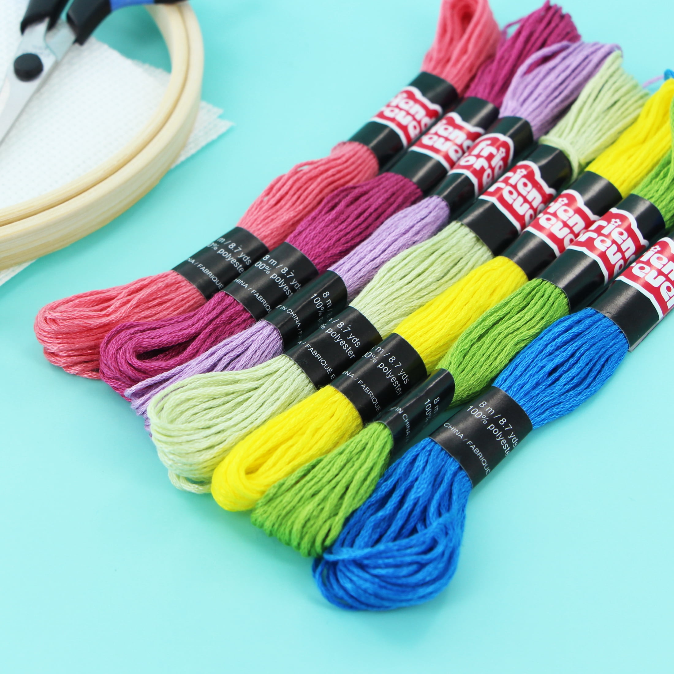 FRIENDS FOREVER Embroidery Floss Solids 105-Skein Pack
