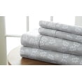 thumbnail image 1 of ienjoy Home Ensemble de Draps 4 Pcs à Motifs, Grand Lit, Gris Champ de Blé, 1 of 10