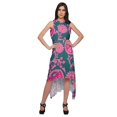 thumbnail image 1 of Moomaya Robe Mi-Mollet Sans Manches pour Femmes avec Encolure Licou Vêtements d'Été, 1 of 5