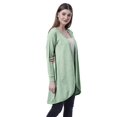 thumbnail image 3 of Moomaya Womens Full Sleeve Hi-Lo Shrug Rounded Hem Long Cotton Summer Cardigan, 3 of 7