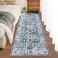 thumbnail image 1 of Garvee 2'x6' Vintage Distressed Runner Rugs Hallway Rug, Washable Retro Medallion Rug Non-Slip Stain Resistant Indoor Carpet for Bedroom Kitchen, Blue, 1 of 8