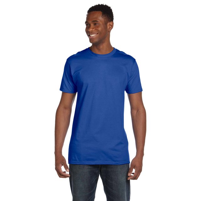 Hanes 4980 Nano Cotton T-Shirt - Deep Royal - Large
