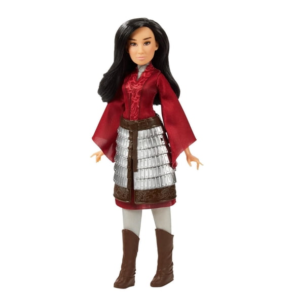 Disney Mulan, poupée avec jupe d'armure, chaussures, pantalon et haut