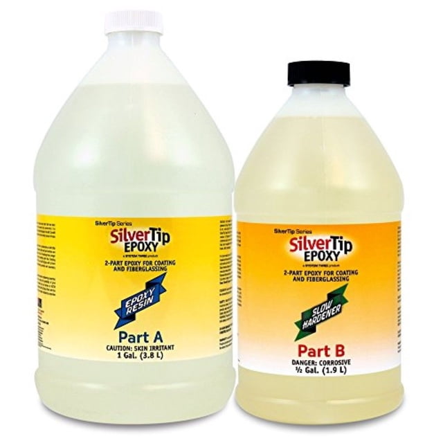 System Three Silver Tip Résine Époxy avec Durcisseur Lent, Trousse de 1,5 Gallon