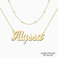 thumbnail image 1 of Personalized Name Necklace Layering Set with Ball Station Chain, 1 of 8