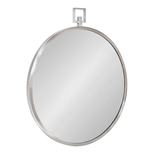 Kate and Laurel Tabb Round Framed Mirror, Silver 24x28
