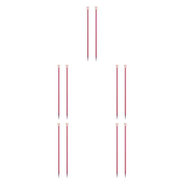 kurtrusly Color Random Knitting Needles Glove Portable Aluminum Weaving Needle Handknitting Tool Needleworking Equipment 6.5mm 5Set