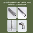thumbnail image 3 of yeacher Ensemble d'Accessoires pour Cheminée de Tente Extérieure en Verre Résistant aux Hautes Températures avec Composants en Acier Inoxydable, 3 of 6