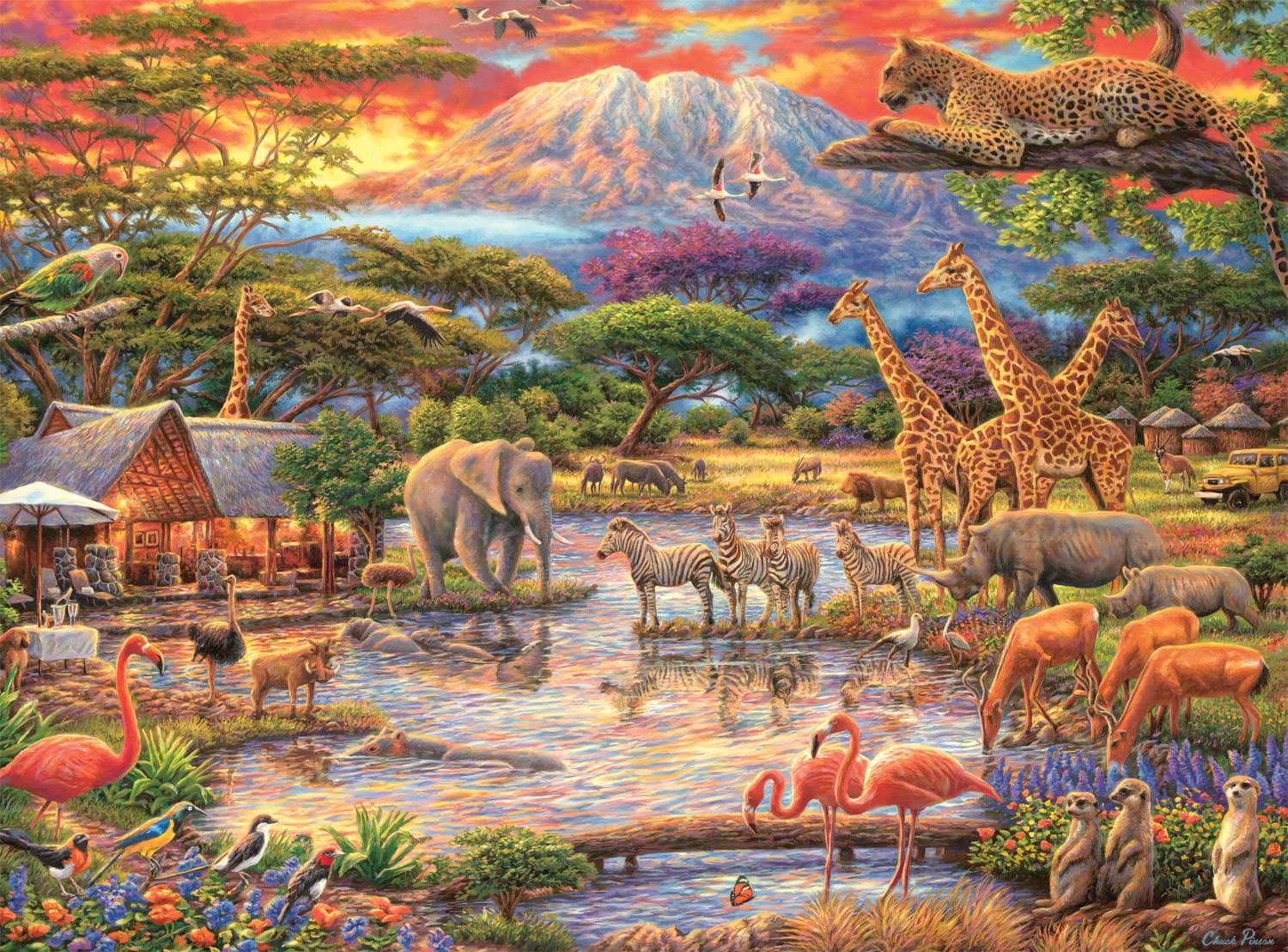Buffalo Games - Le puzzle Chuck Pinson - Wild Africa - en 1000 pièces