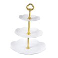 thumbnail image 2 of Cake Rack 3 Tiers Serving Tray Decor Decorative Wedding Party Décor Fruit Snack Plates Cup Cake Stand for Parties Celebration B, 2 of 8