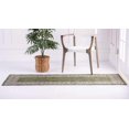 thumbnail image 4 of Unique Loom Outdoor Collection Tapis de Style Transitionnel pour Intérieur et Extérieur à Bordure Florale Traditionnelle, 2 x 6 Pieds, Vert/gris, 4 of 4