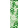 thumbnail image 3 of Safavieh Dip Dye Collection DDY685Q Handmade Moroccan Ogee Geometric Watercolor Green and Ivory Wool Area Rug (8' x 10'), 3 of 10