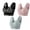 Gray-3, variant on Yuyuzo 3PC Plus Size Bras for Women Wireless Push up Bras Lace Floral Full Coverage Wide Strap T-Shirt Bras