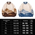 thumbnail image 1 of VONKY Warm In Style Hip Hop Streetwear Sweater With Japanese Snow Mountain Pattern Wide Applicable Blue XL, 1 of 6