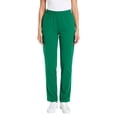 thumbnail image 1 of RKSTN Womens Scrub Pants Solid Color Mid Rise Stretch Waistband Lightweight Pull on Scrubs Pant with Multiple Pockets, 1 of 4