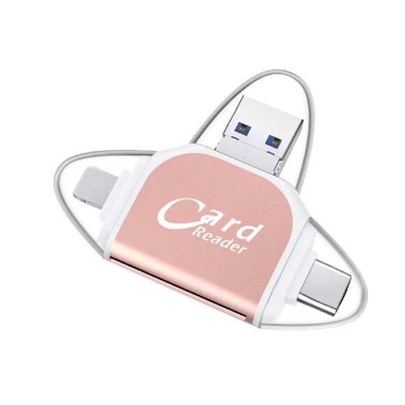 Black Multi Port 4 in 1 Universal Card Reader, Portable Reader Card Memory G5W3