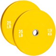 thumbnail image 1 of PRISP Olympic Bumper Weight Plate - Rubber Plate for 2 Inch Olympic Barbell with Steel Insert; Pairs, Sets and Single Plates Available, 1 of 9