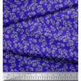 thumbnail image 2 of Soimoi Blue Rayon Fabric Leaf Leaves Print Fabric by Yard 58 Inch Wide, 2 of 3