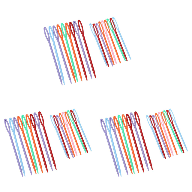 54 Pcs Plastic Hand Sewing Yarn Darning Tapestry Needles Craft 9.3cm; 7cm Each 27Pcs