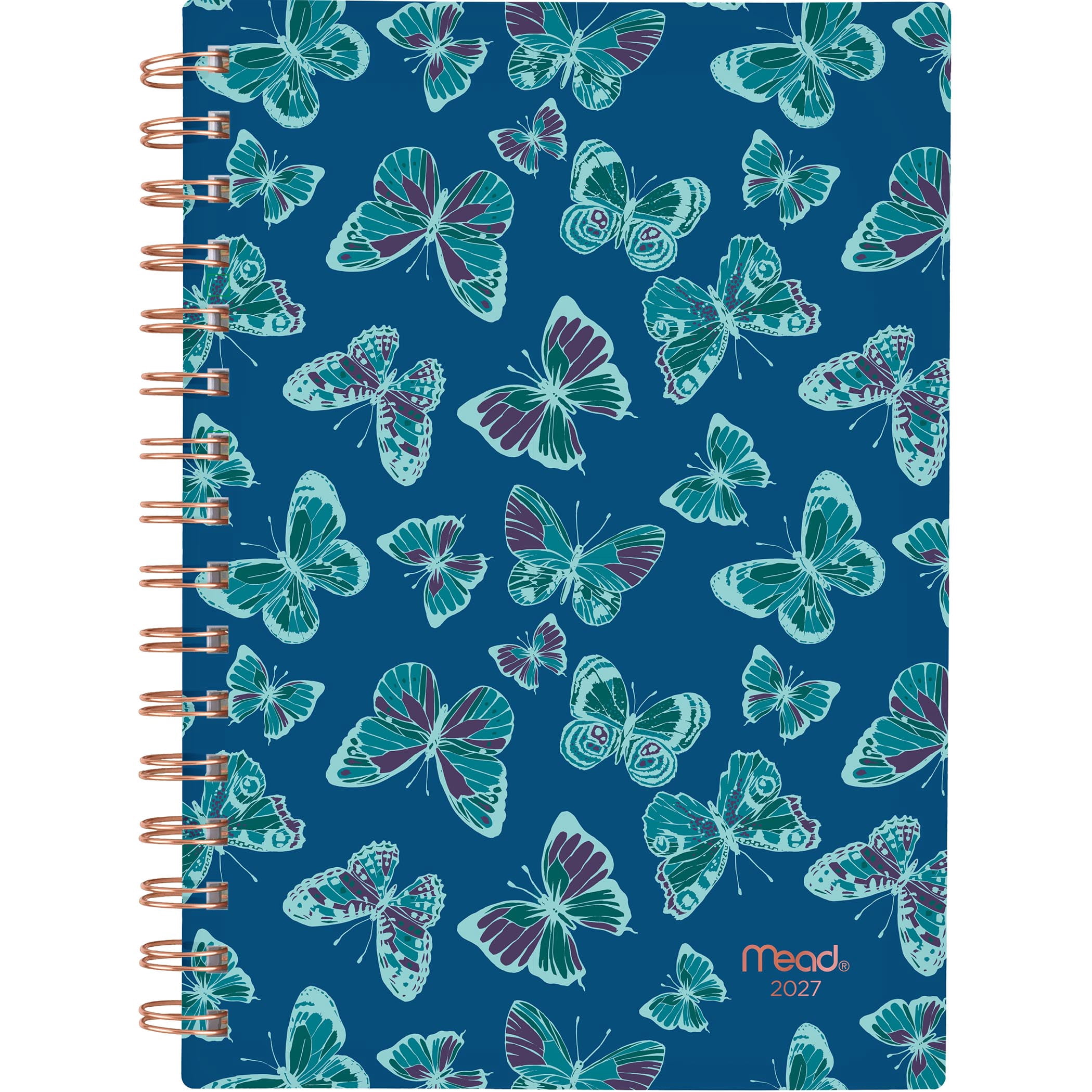 Mead® Butterfly Aqua SM W/M Planner, 2027